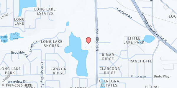 Map showing Guilgal SDA at 5668 N Pine Hills Rd, Orlando, FL