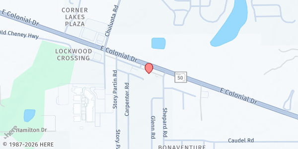 Map showing Hope & Inspiration Center at 17162 Old Cheney Hwy., Orlando, FL
