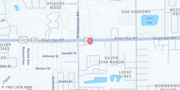 Map showing House of Prayer and Praise at 6900 Silver Star Rd., Orlando, FL