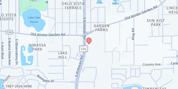 Map showing Igreja Batista Atitude Orlando at 403 S. Kirkman Rd., Orlando, FL