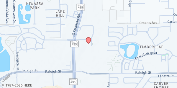 Map showing Majestic Life Church at 821 South Kirkman Rd, Orlando, FL