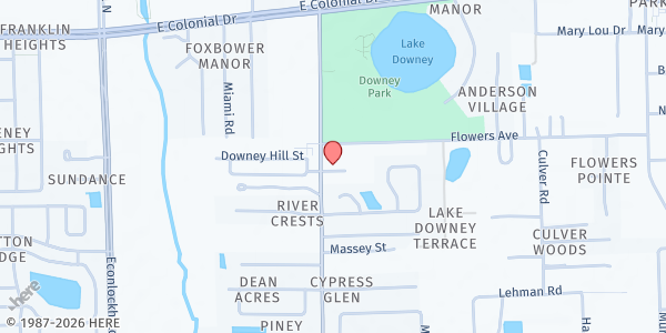 Map showing Matthew 25 Project @ Faith UMC at 1411 Dean Rd., Orlando, FL