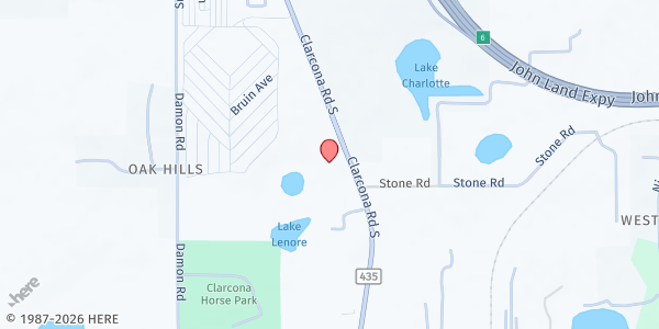 Map showing Mt. Olive Seventh-day Adventist Church at 3350 Clarcona Road, Orlando, FL