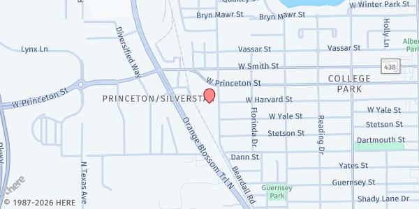 Map showing One Heart for Women and Children at 2040 N. Rio Grand Ave., Orlando, FL