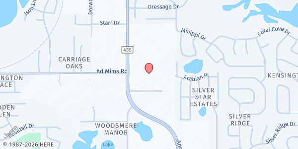 Map showing Orlando Metro West Church of The Nazarene at 3705 N. Apopka Vineland Rd., Orlando, FL