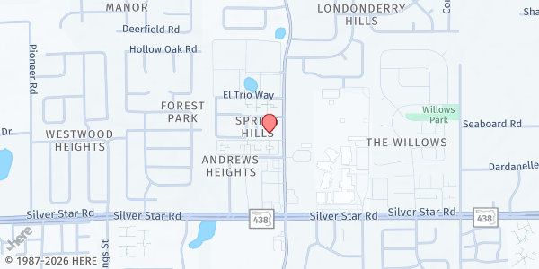 Map showing Pinky's Pantry at 2906 Pine Hills Rd, Orlando, FL