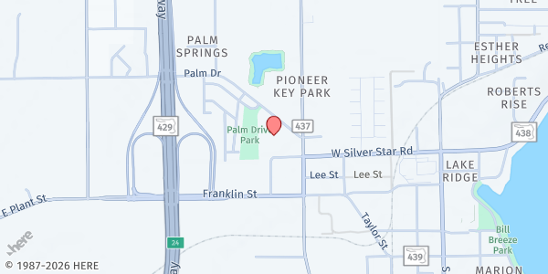 Map showing Projeto Quadrangular Orlando Inc - Main Location at 475 W Silver Star Rd., Orlando, FL