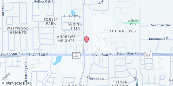 Map showing Rhema Life Deliverance International Ministries at 2711 N. Pine Hills Rd., Orlando, FL