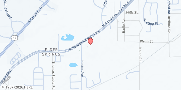 Map showing Spring Meadows SDA at 5783 N Ronald Reagan Blvd, Orlando, FL