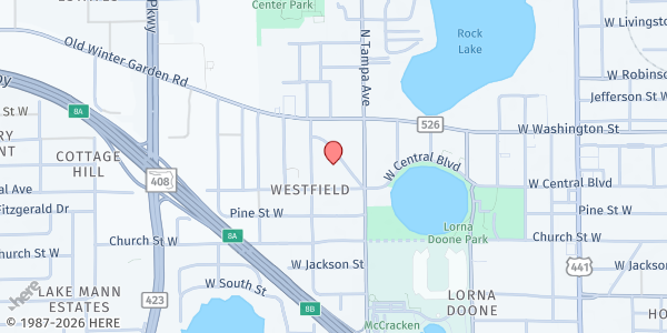 Map showing St. John Baptist Church at 30 Fred L Maxwell Blvd, Orlando, FL