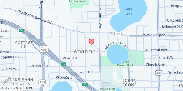 Map showing St. John Baptist Missionary Church at 30 Fred L Maxwell Blvd, Orlando, FL