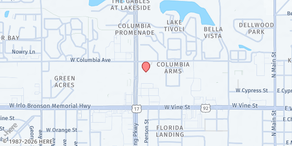 Map showing St. John's Episcopal Church - Trinity House at 1709 N. John Young Pkwy, Orlando, FL