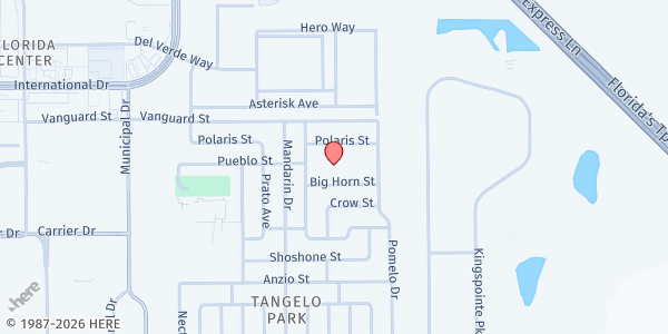 Map showing Tangelo Baptist Church at 7001 Ravenna Ave., Orlando, FL