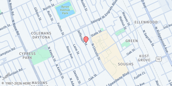 Map showing Power House Ministry at 359 Jefferson St, Ormond Beach, FL