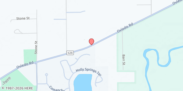 Map showing St. Mary Archangel Michael Coptic Orthodox Church at 1980 Geneva Dr., Oviedo, FL