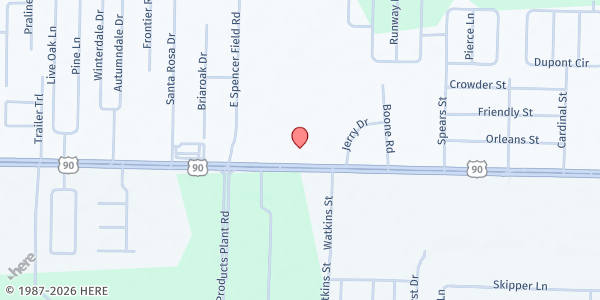 Map showing Helping Hand Missions at 4666 US-90, Pace, FL