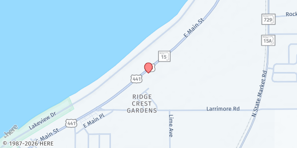 Map showing St. Mary's Catholic Church at 1200 E. Main St., Pahokee, FL