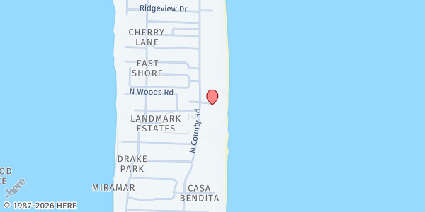 Map showing Emergency Address: 113 N. County Road A at 113 N. County Road A, Palm Beach, FL