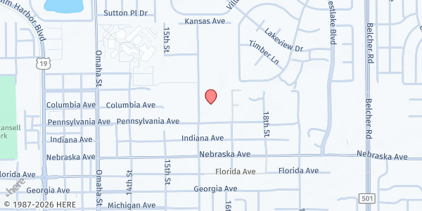 Map showing CCSA Palm Harbor Comm. Activity Ctr at 1500 16th Street, Palm Harbor, FL