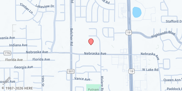 Map showing FEAST Inc - Palm Harbor at 2255 Nebraska Avenue, Palm Harbor, FL