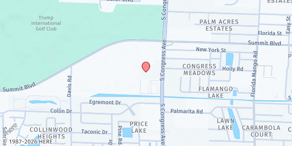 Map showing Cidra Church Ministry Barak Rabah at 865 S Congress Ave, Palm Springs, FL
