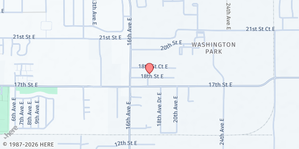 Map showing Faith Temple Church of God In Christ at 1720 18th St. E., Palmetto, FL
