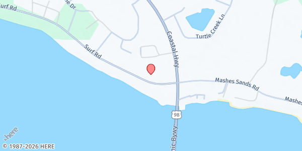 Map showing Ochlockonee Bay United Methodist Church at 2780 Surf Road, Panacea, FL
