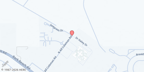 Map showing Woodlawn Church - We Care Ministry at 219 N. Alf Coleman Rd., Panama City Beach, FL