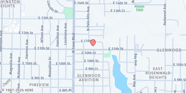 Map showing A HAND UP INTERNATIONAL GOM - Panama City at 819 East 11th Street, Panama City, FL