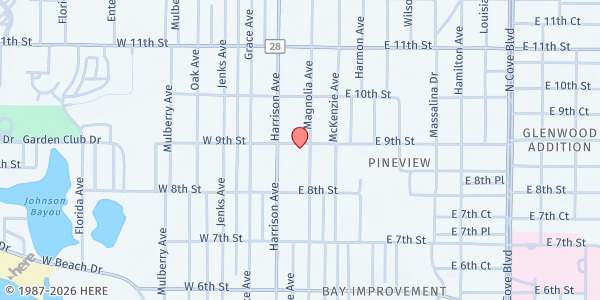 Map showing Family Service Agency - Panama City at 114 E. 9th St., Panama City, FL