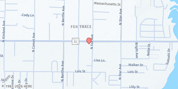 Map showing First Baptist Church Callaway at 6930 FL-22, Panama City, FL