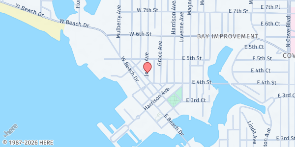Map showing The Evers House at , Panama City, FL
