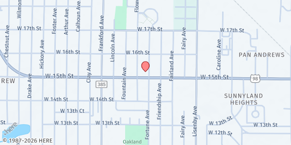 Map showing The Salvation Army - Panama City at 1824 15th St., Panama City, FL