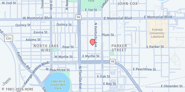 Map showing Talbot House Ministries - Parker Street at 814 North Kentucky Avenue, Parker Street, FL