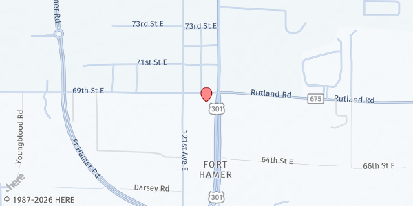 Map showing Parrish United Methodist Church at 12180 US-301, Parrish, FL
