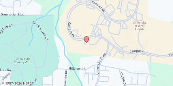 Map showing Argo Pantry at UWF at 11000 University Pkwy., Pensacola, FL