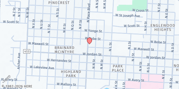 Map showing EComfort, Inc. - Pensacola at 2202 N. Pace Blvd., Pensacola, FL