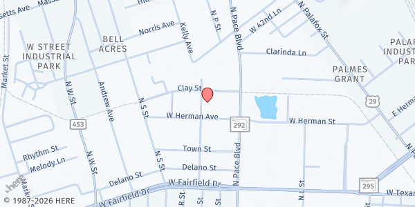 Map showing Gospel Temple of Pensacola at 3626 N. Q St., Pensacola, FL