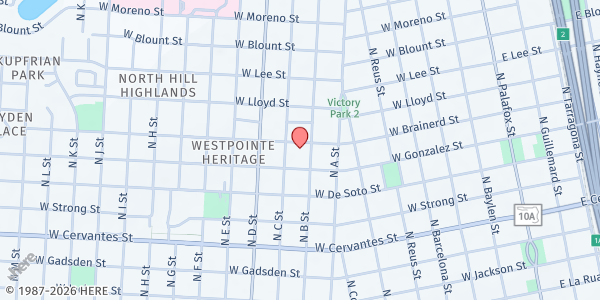 Map showing Manna Food Pantries - Pensacola at 3030 N. E St., Pensacola, FL