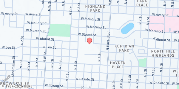 Map showing The Salvation Army - Pensacola at 1501 N. Q St., Pensacola, FL