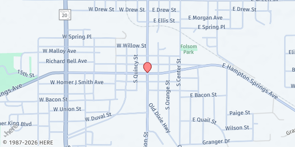 Map showing Brant's Hometown Halo's at Call or Text for Address, Perry, FL