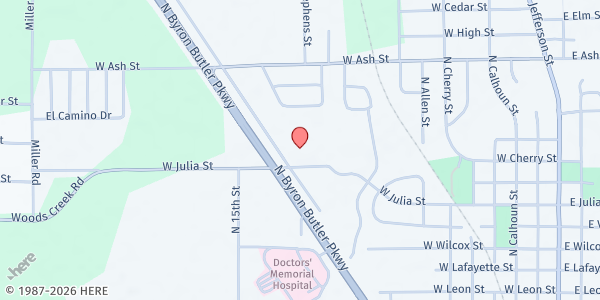 Map showing First Assembly of God of Perry Florida at 828 W. Julia Street, Perry, FL