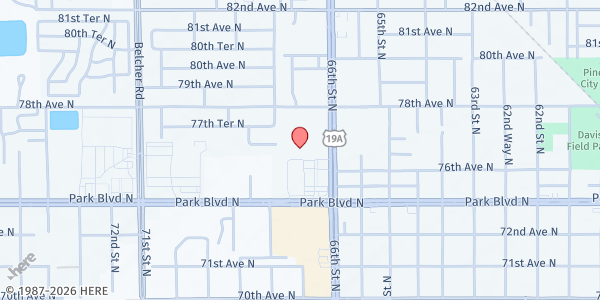 Map showing Freedom Village I at 7700 66th Street North, Pinellas Park, FL