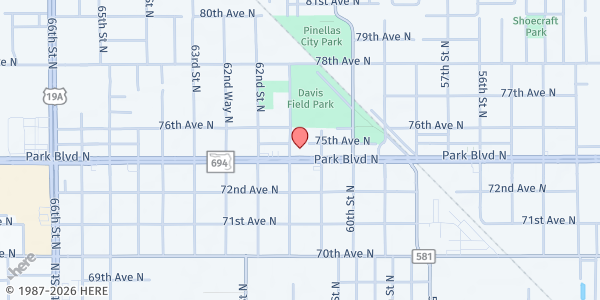 Map showing Good Samaritan Church at 6085 Park Boulevard, Pinellas Park, FL