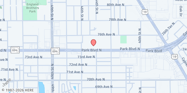 Map showing Live Better Healthy Foundation - Pinellas Park at 4423 Park Boulevard, Pinellas Park, FL