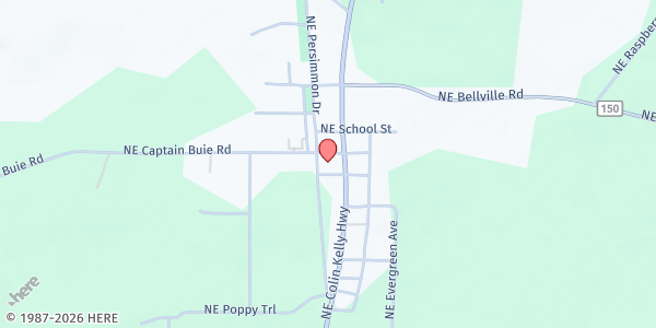 Map showing Pinetta First Baptist Church at 10285 NE Colin Kelly Hwy., Pinetta, FL