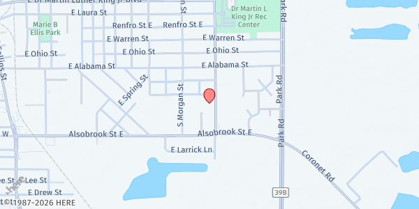 Map showing Emmanuel Seventh-Day Adventist Church at 705 South Maryland Avenue, Plant City, FL