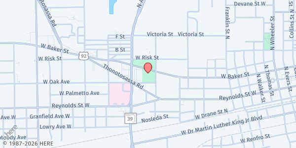 Map showing FRONTLINE COMMUNITY SERVICES at 403 North Dort Street, Plant City, FL