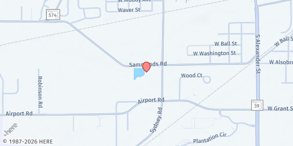 Map showing FULL GOSPEL TABERNACLE at 2311 Sammonds Road, Plant City, FL