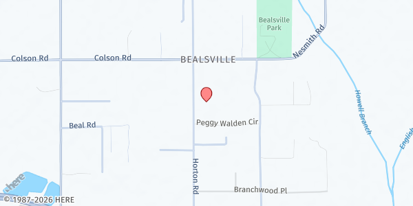 Map showing Glover School at 5104 Horton Road, Plant City, FL